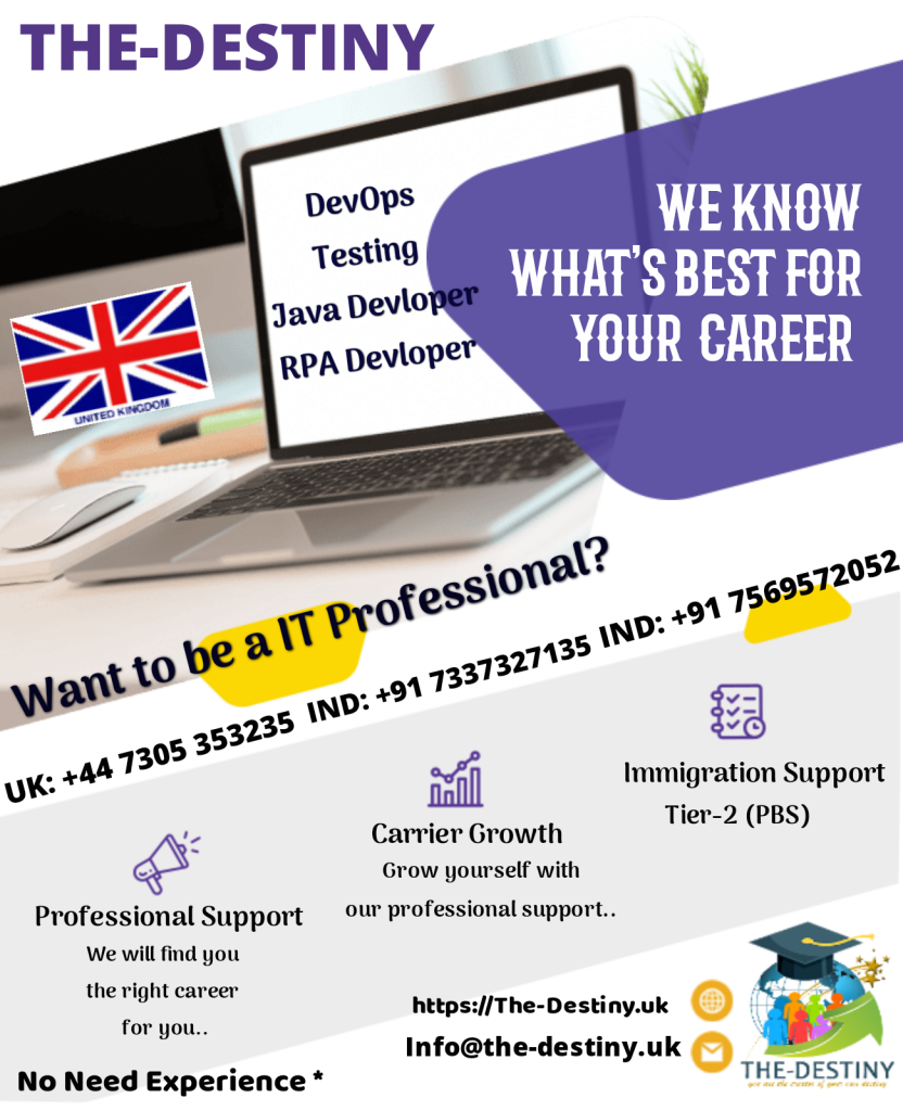 The-Destiny poster offering help in becoming an IT professional