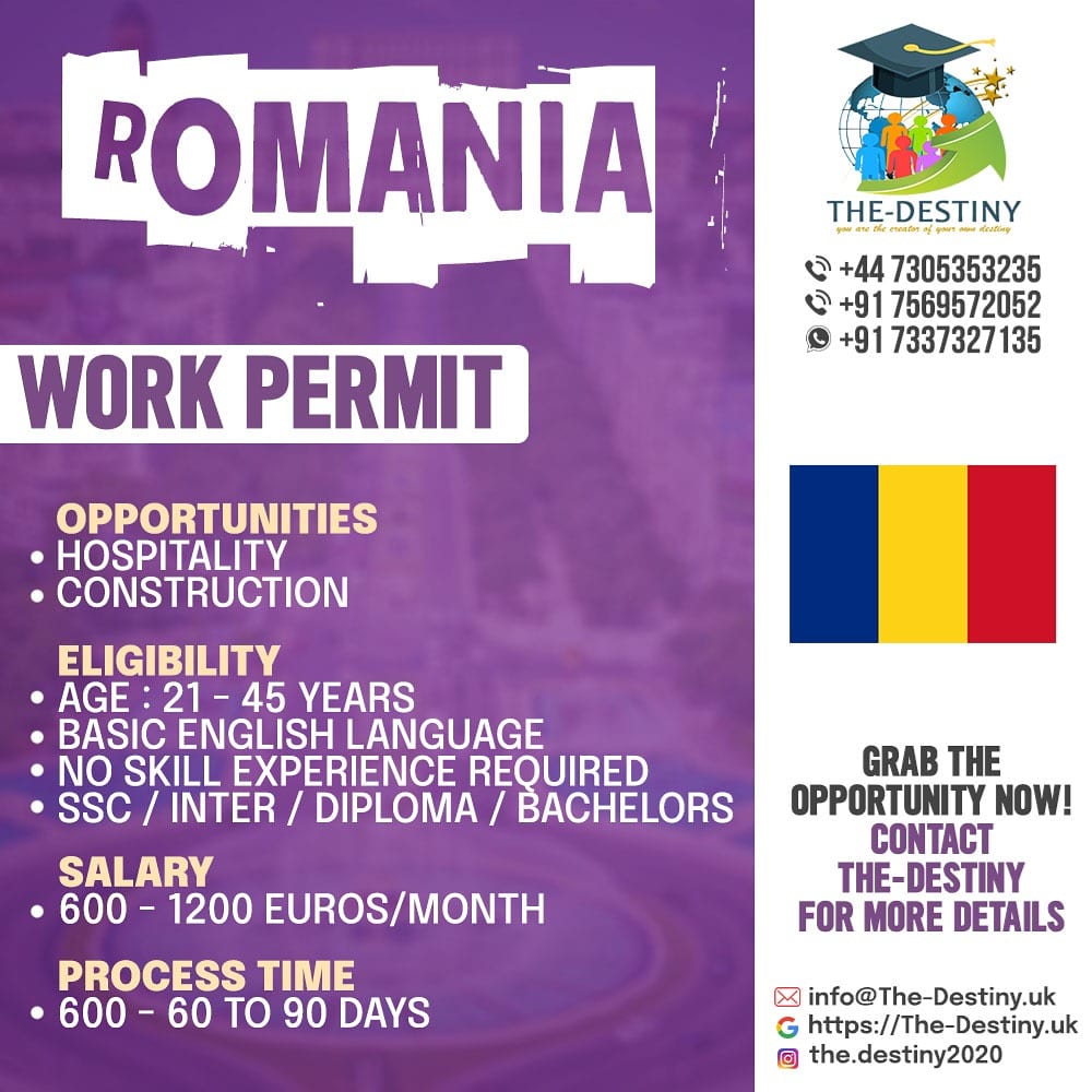 The-Destiny poster offering the opportunity to get a Romania work permit